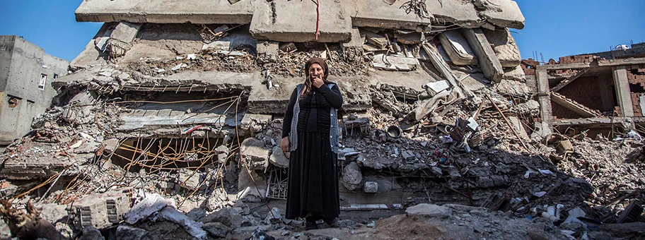 Zerstörtes Wohnhaus in der türkischen Kreisstadt Cizre, März 2016.