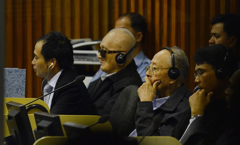 Nuon Chea, der ehemalige Chefideologe der Roten Khmer am 31. August 2011 vor Gericht.