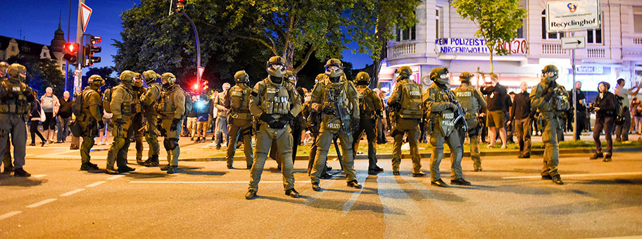 Polizeieinsatz in Hamburg anlässlich der G20 Proteste.