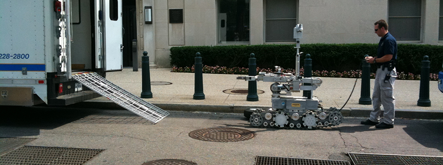 Ein Roboter eines ähnlichen Typs wurde in Dallas mit dem Sprengsatz versehen.