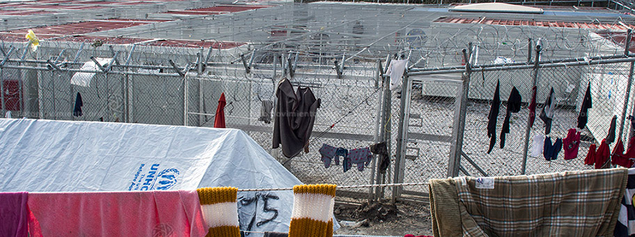 Das Moria-Camp auf der griechischen Insel Lesbos.