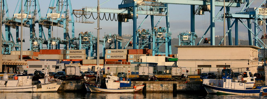 Der Hafen von Aleciras, Spanien.