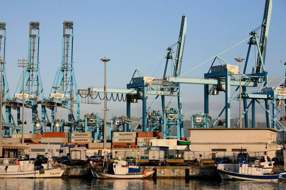 Der Hafen von Aleciras, Spanien.