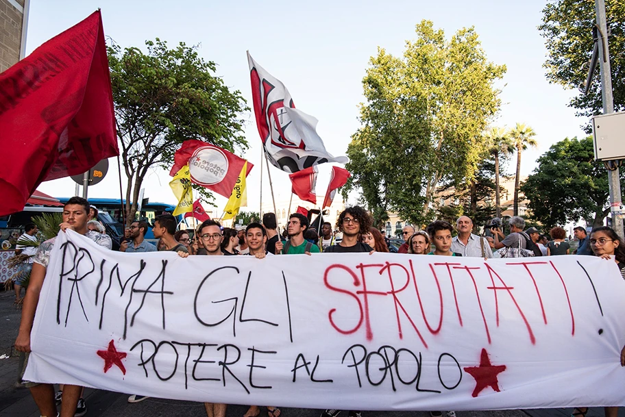 Demonstration der Aktivisten von der Bewegung «Potere al Popol» in Catania.