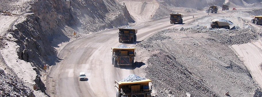 Die weltweit grösste offene Kupfermiene Chuquicamata in Chile.