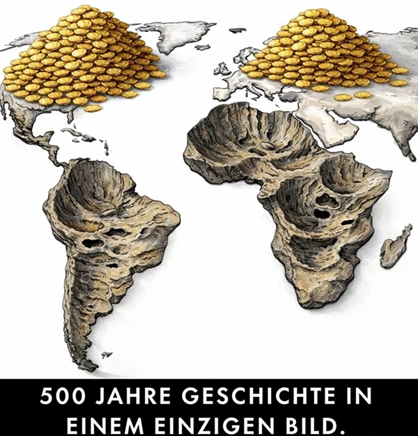 500 Jahre Kolonialismus: Geschichte in einem einzigen Bild.