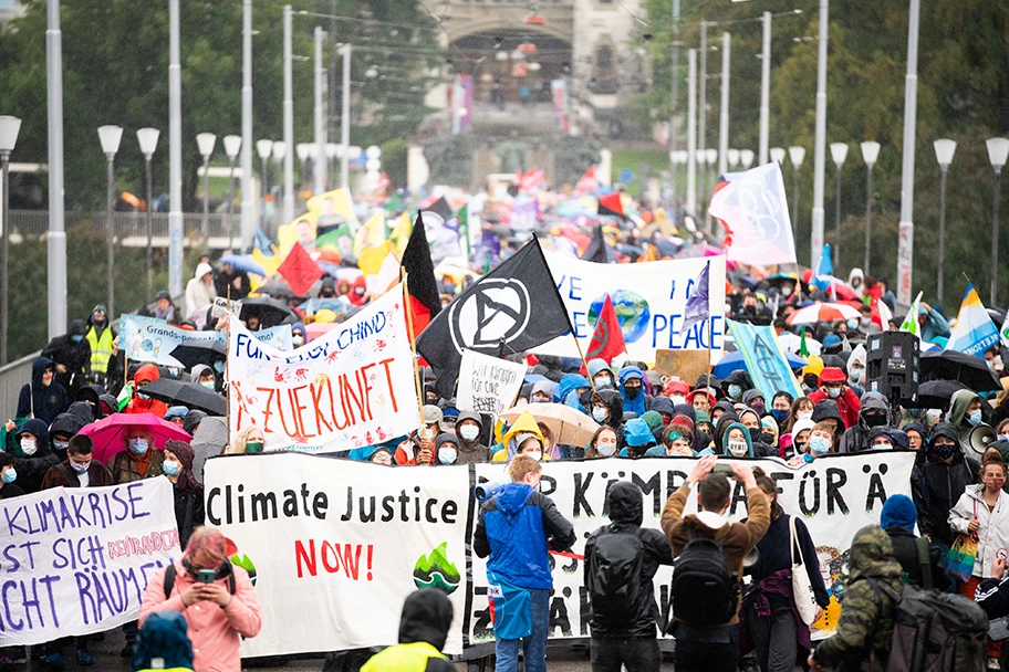 Klimademo in Bern, September 2020.