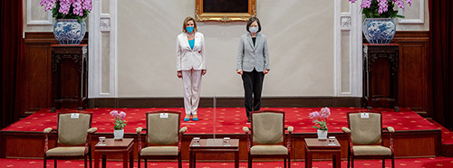 Nancy Pelosi mit der taiwanesischen Präsidentin Tsai Ing-wen, August 2022.