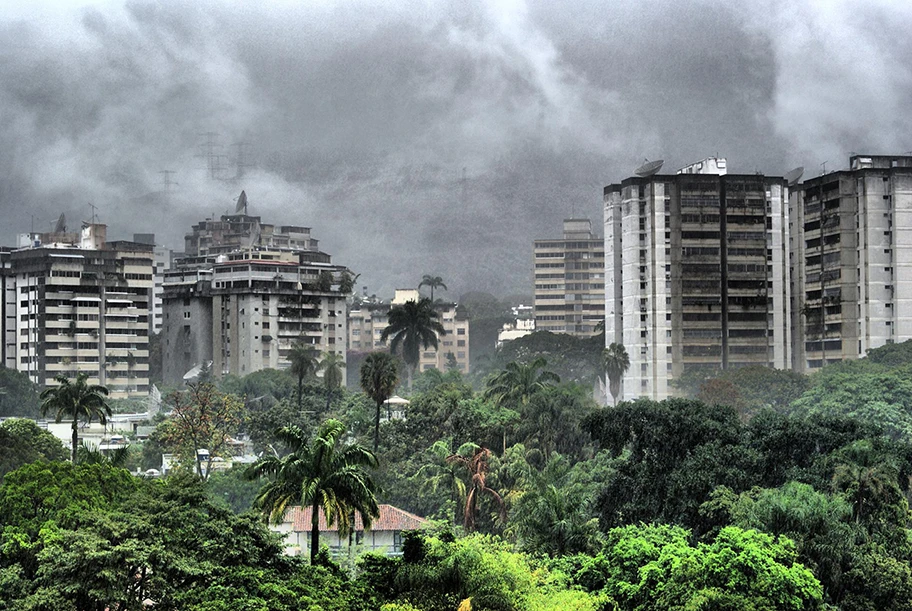 Regen in Caracas, Veuezuela.