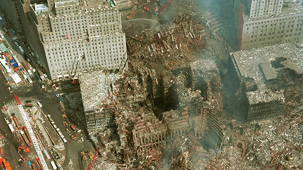Ground Zero in New York nach dem Attentat am 11. September 2001.