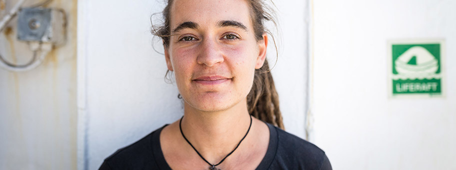 Carola Rackete auf der Sea-Watch 3 in Malta, Juli 2019.