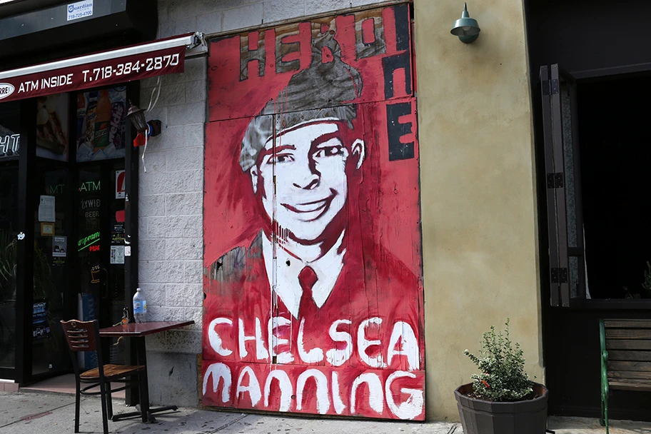 Chelsea Manning-Mural in New York City.