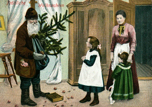 Weihnachtskarte - Fröhliche Weihnachten, 1896.