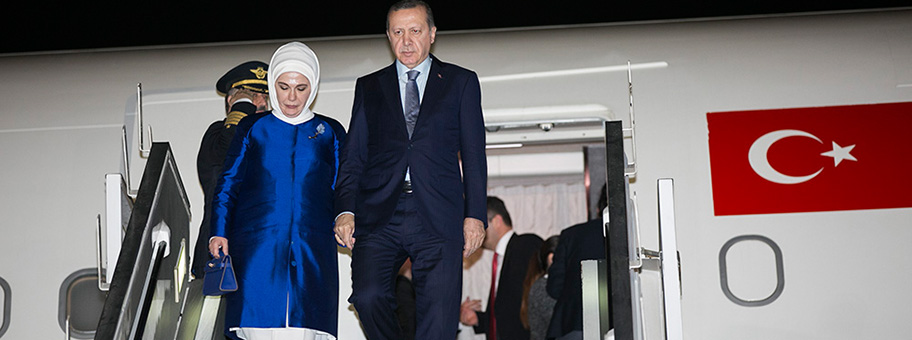 Recep Tayyip Erdoğan mit seiner Frau in Ecuador, Juni 2016.
