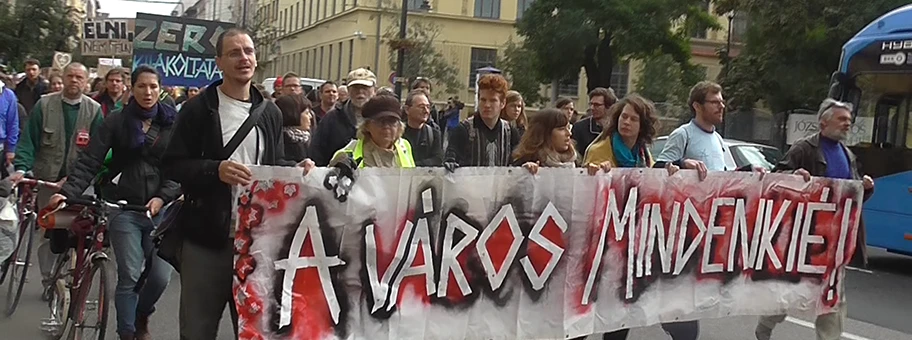 Demonstration in Budapest der Bürgerinitiative AVM.