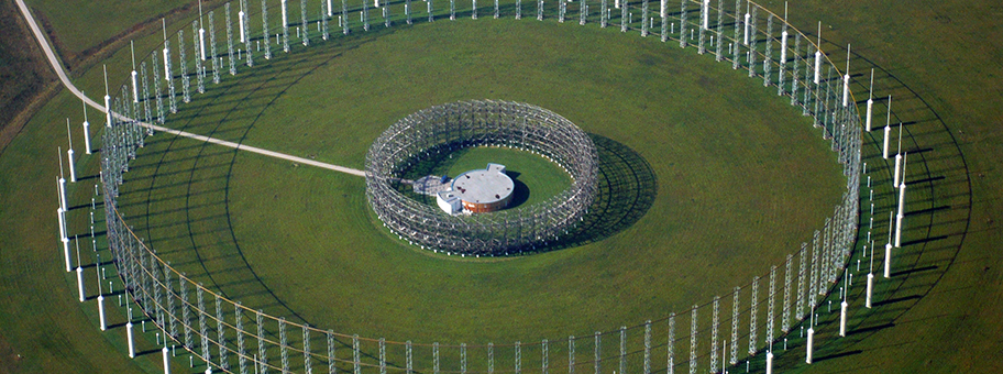 Raumbild der Antennen der Bundeswehr-Fernmeldeaufklärung in Gablingen.