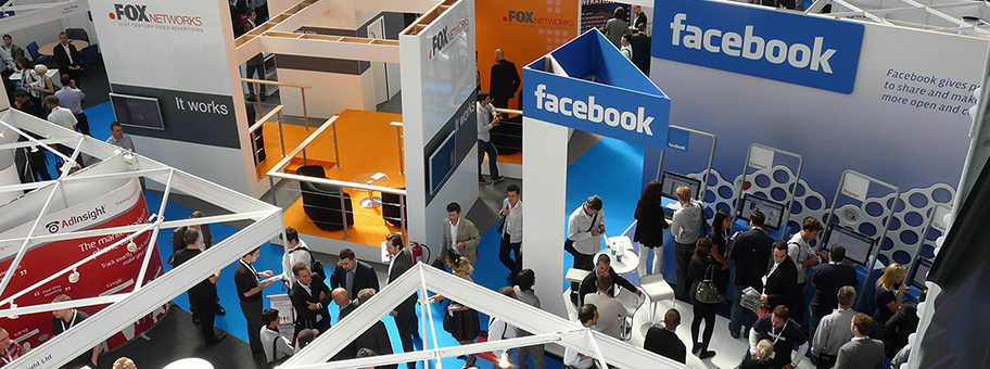 Facebook-Stand an der ad:tech 2010 in London.