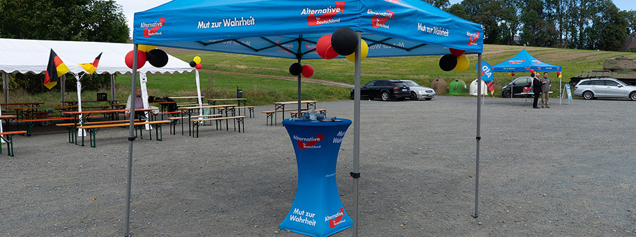 AfD-Stand in Mödlareuth.