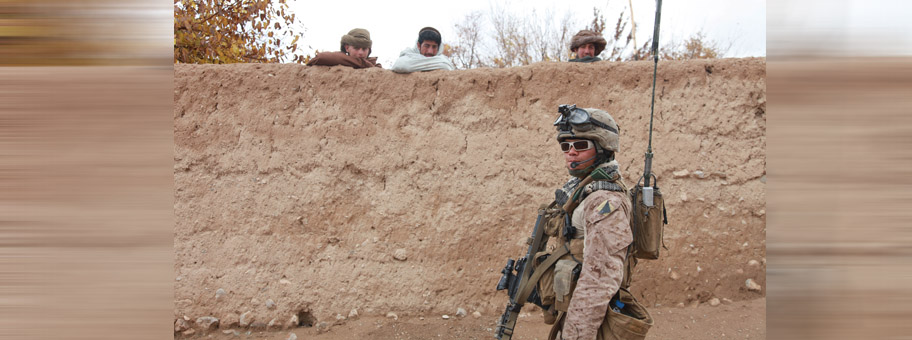 US-Soldat in Now Zad, Afghanistan, Dezember 2009.