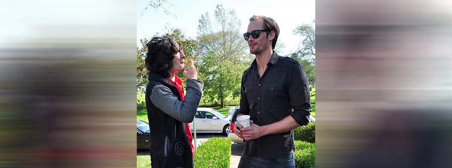 Der schwedische Schauspieler Alexander Skarsgard (rechts) spielt in dem Film den Wikinger Amleth.