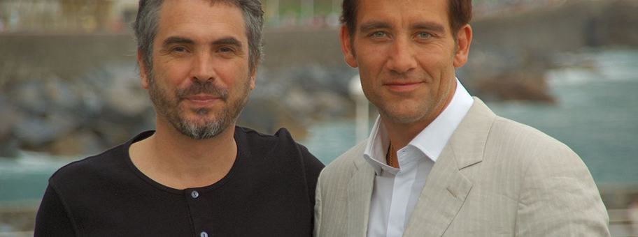 Der Regisseur von Children Of Men, Alfonso Cuarón und Clive Owen, der im Film den ehemaligen Aktivisten Theo Faron spielt.