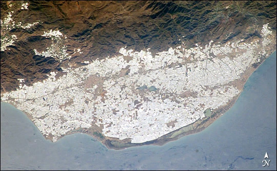Das Plastik-Meer von Almería, Satellitenbild.