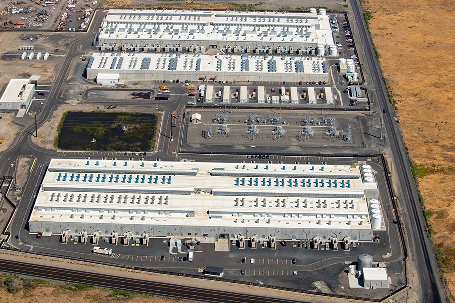 Teil der Amazon Web Services (AWS) in Umatilla, Oregon, USA.