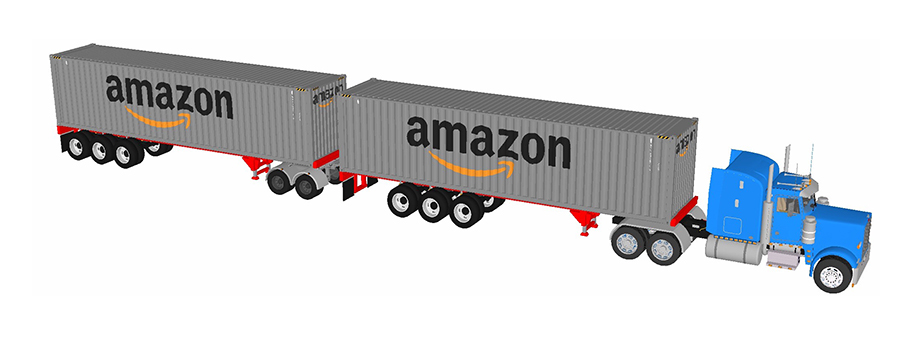 Amazon container truck.