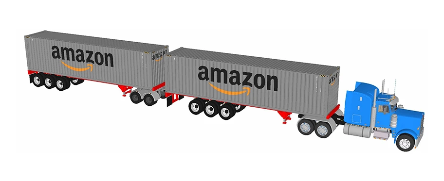 Amazon container truck.