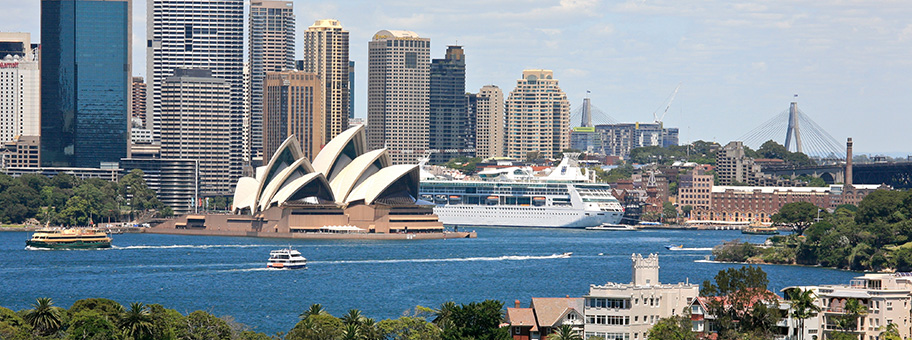 Skyline von Sydney mit Opernhaus.