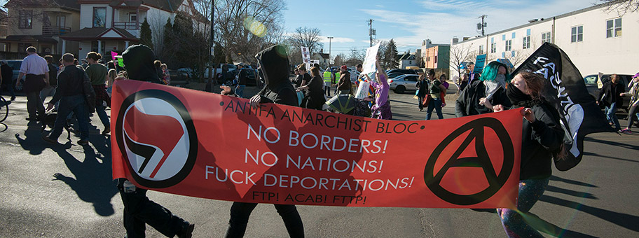 Anarchist:innen in Minneapolis, Februar 2017.