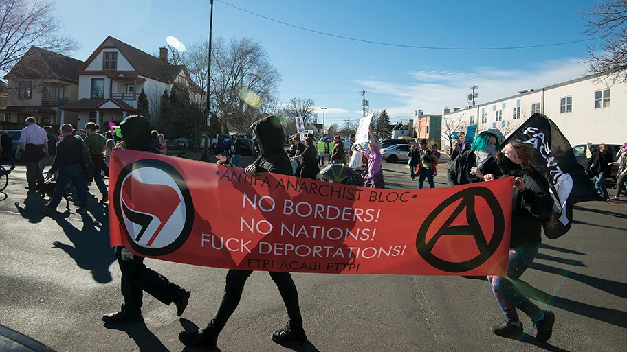 Anarchist:innen in Minneapolis, Februar 2017.