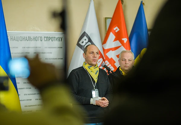 Andriy Parubiy am 26. Januar 2014 in Kiew, Ukraine.