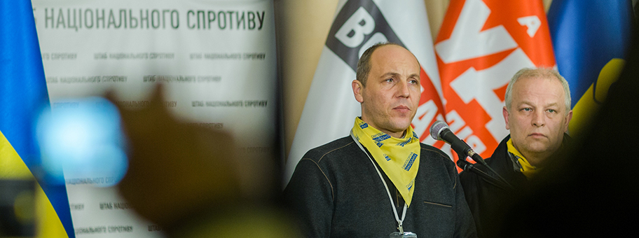 Andriy Parubiy am 26. Januar 2014 in Kiew, Ukraine.