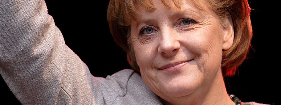 Die deutsche Bundeskanzlerin Angela Merkel. Das Bild wurde einen Tag, bevor Merkel mit dem Karlspreis ausgezeichnet wurde, in Aachen aufgenommen.