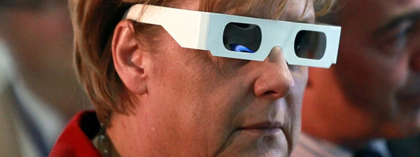 Angela Merkel anlässlich der Eröffnung des Materials Research Center der Merck KGaA in Darmstadt.