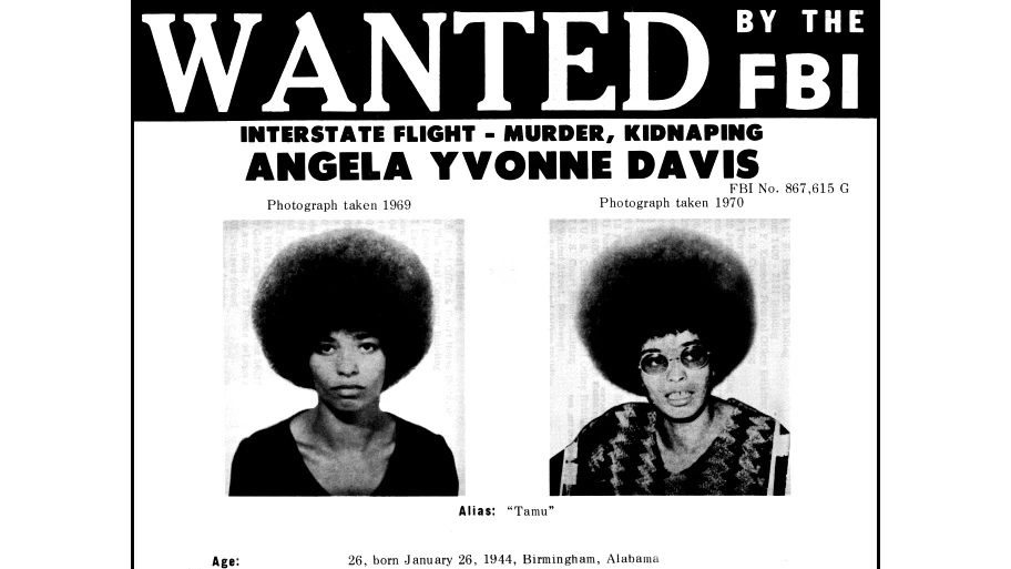 FBI Fahndungsplakat nach Angela Davis, August 1970.