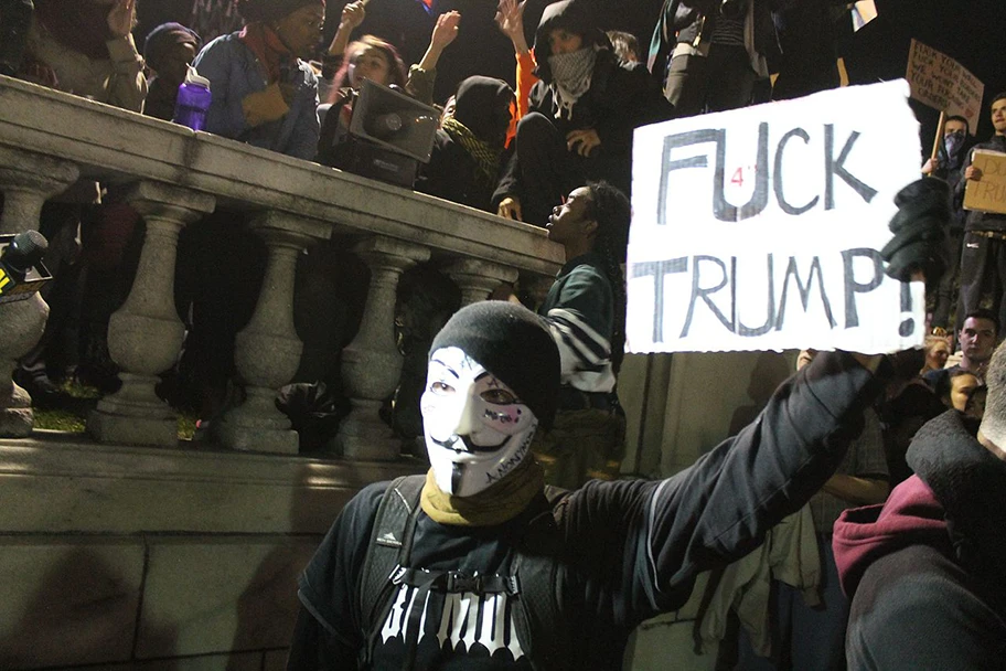 Anti-Trump Protest in Baltimore, 10. November 2016.