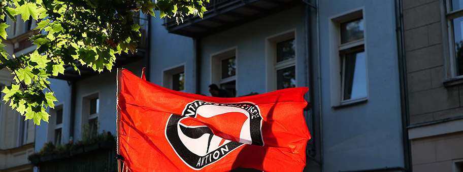 Antifa Demo in  BerlinWedding, Juli 2020.