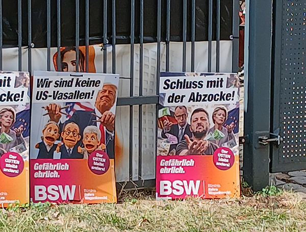 Wahlplakate der BSW.