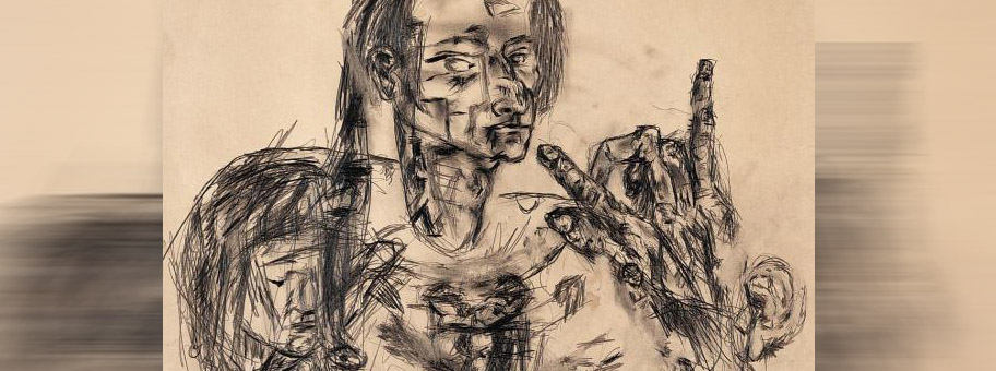 Selbstportrait von Antonin Artaud, 1948.