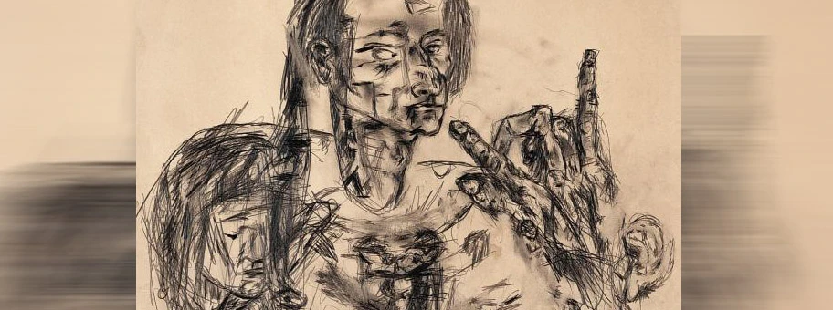 Selbstportrait von Antonin Artaud, 1948.