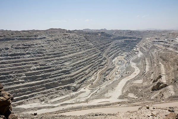 Eine Grube der Rössing-Mine zum Abbau von Uran bei Swakopmund in Namibia.