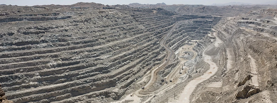 Eine Grube der Rössing-Mine zum Abbau von Uran bei Swakopmund in Namibia.
