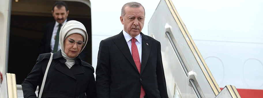 Recep Erdogan mit seiner Frau am G20-Gipfel in Buenos Aires, Argentinien, November 2018.