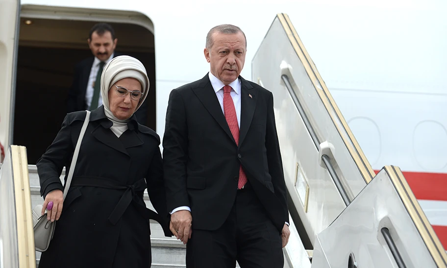 Recep Erdogan mit seiner Frau am G20-Gipfel in Buenos Aires, Argentinien, November 2018.