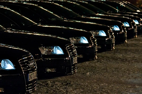 Audi Limousinen Flotte an der «Cinema For Peace» Gala in Berlin.