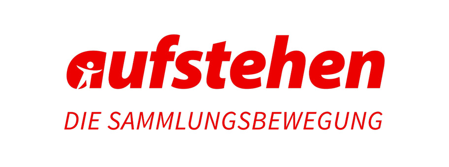 Logo der (linken) deutschen Sammlungsbewegung aufstehen.