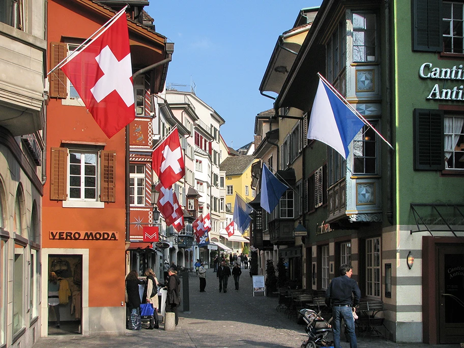 Augustinergasse im Lindenhofquartier, Zürich.