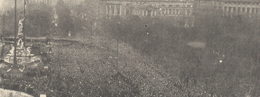 Ausrufung der Republik Deutschösterreich, November 1918.